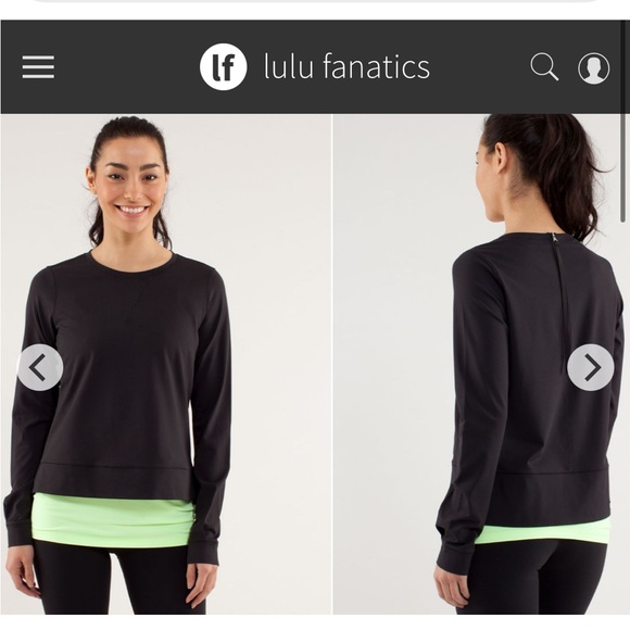 lululemon athletica Tops - Lululemon Run Warm Up Crew Sweatshirt Sz 4 Black Power Luxtreme Waist Length 481